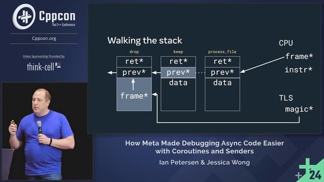 Async Stacks: Making Senders and Coroutines Debuggable - Ian Petersen & Jessica Wong - CppCon 2024 смотреть онлайн