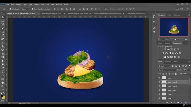 Photo Manipulation With Adobe Photoshop - Lesson 1 Design a Burger Ad смотреть онлайн