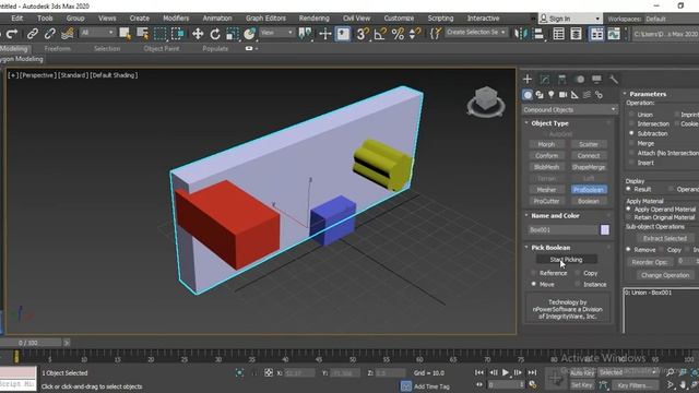 how to using Pro Boolean | 3d Max 2020 смотреть онлайн