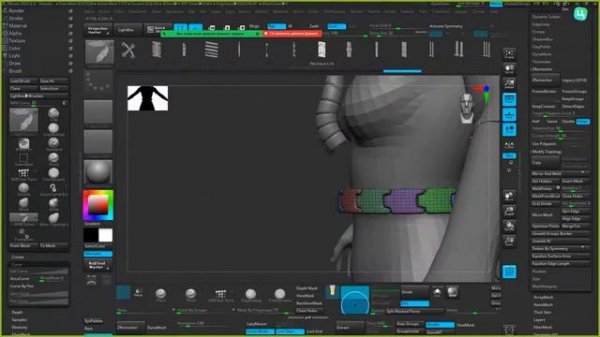 Основы Z-Brush_ CURVE BRUSH