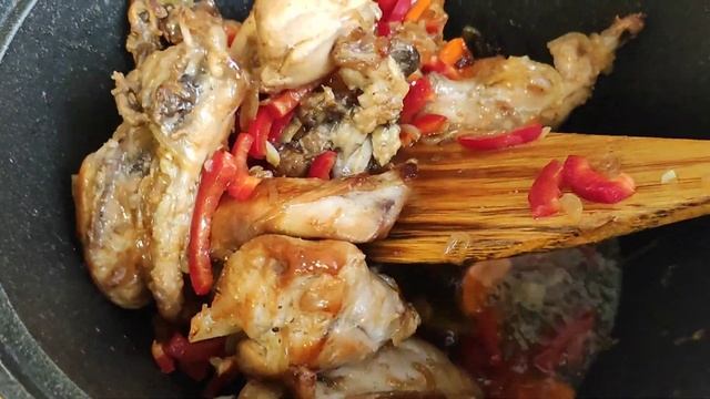 ЖАРКОЕ ИЗ КРОЛИКА, С РАЗНЫМИ ОВОЩАМИ! #рецепт #мясо #блюдо #вкусно# смотреть онлайн