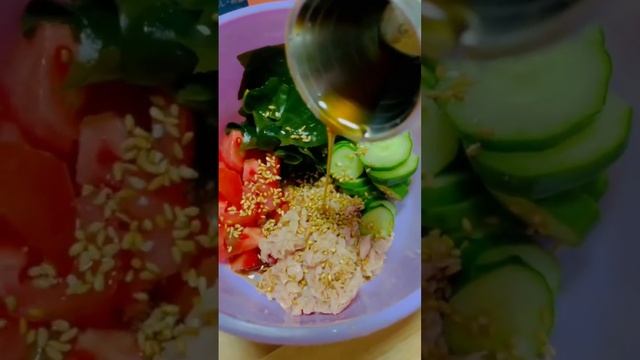 #shorts 🥒🍅#cucumber with wakame "TOMATO TUNA"_SALAD#yummy смотреть онлайн