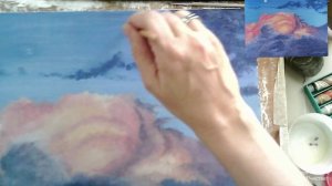 Рисуем облака маслом