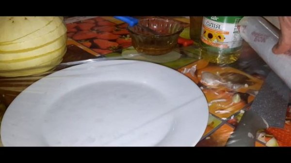 Чесночный патиссон на гриле