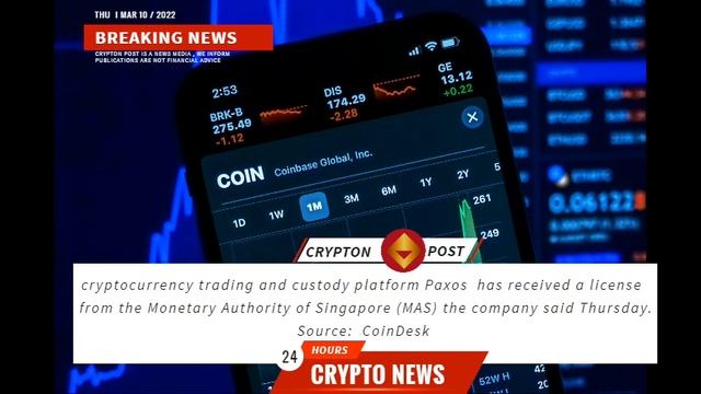 CRYPTON POST / Paxos Wins Regulatory Approval From Monetary Authority of Singapore смотреть онлайн