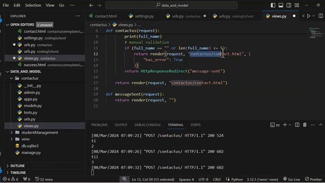 Manual Method of Working with Forms in Django (4 of 4) смотреть онлайн
