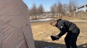 Большая надувная палатка 17.2 кв метра обзор , тел в описании