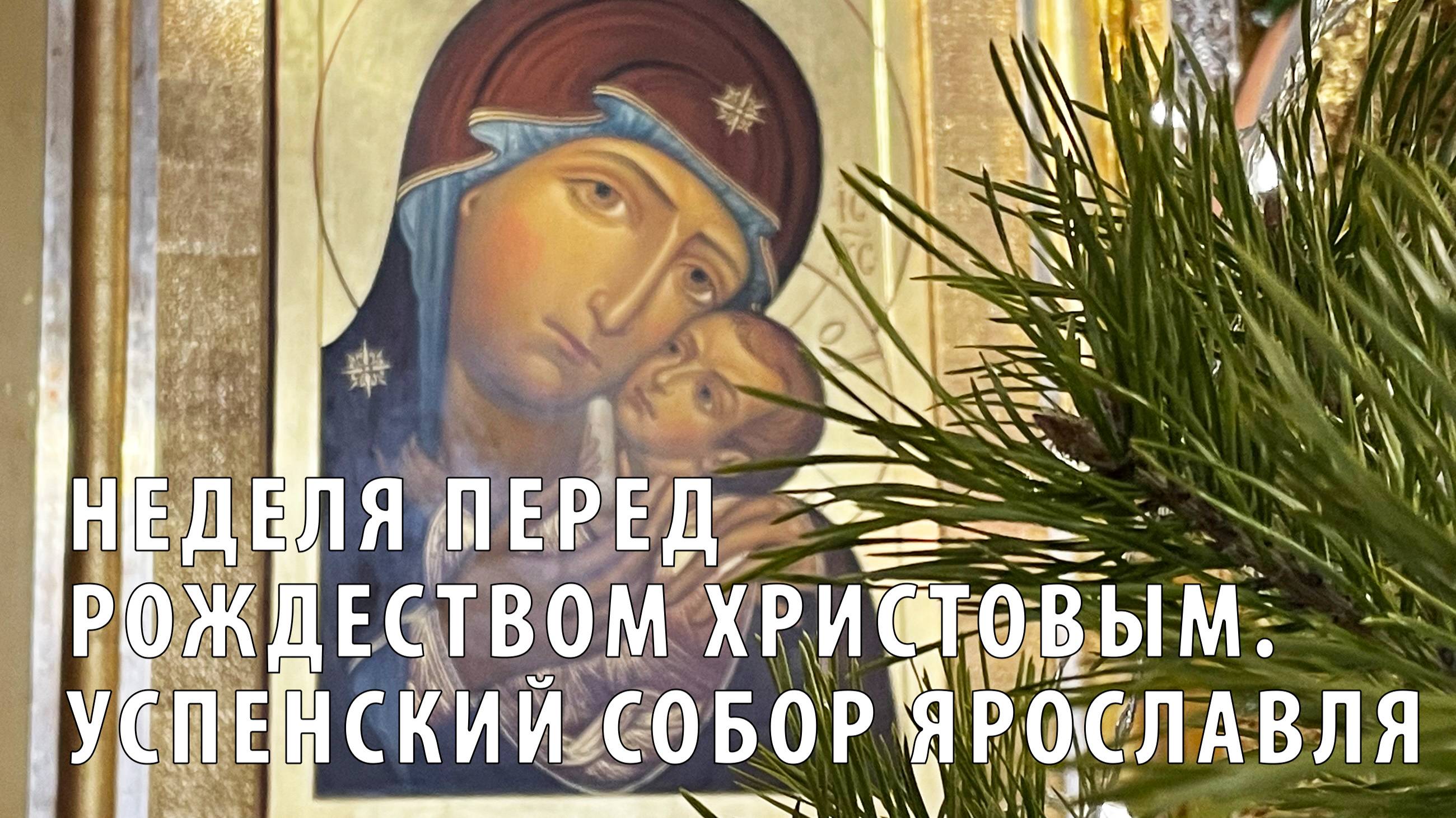 Неделя перед Рождеством Христовым. Литургия в Успенском соборе смотреть онлайн