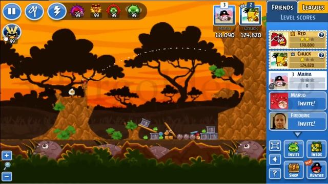 Angry Birds Friends Tournament Level 4 Week 131 Pangolin Tournament 17 November 2014 смотреть онлайн
