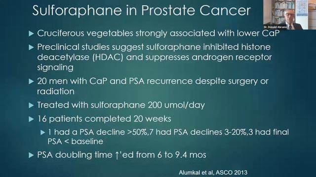Prostate Cancer Prevention Webinar with Dr Donald Abrams, UCSF смотреть онлайн