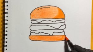 Как нарисовать Гамбургер