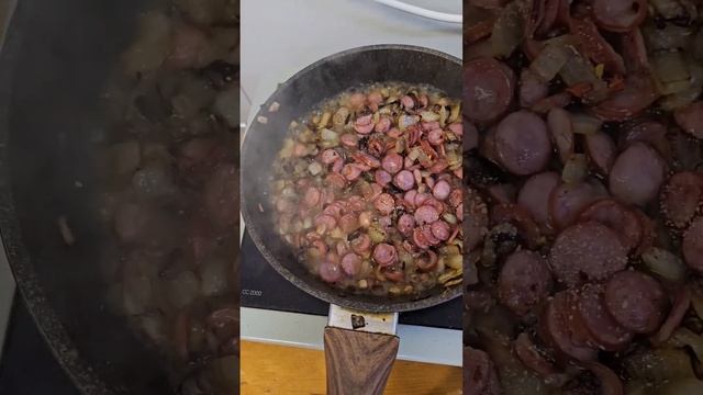 Макароны с сыром и колбаской " chifferi rigati " pasta🍝🧀 смотреть онлайн