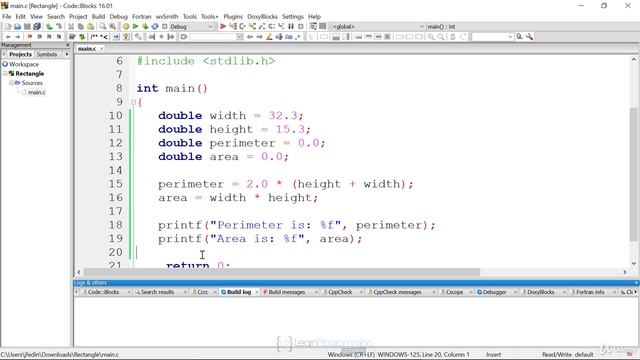 25 Demonstration Print the Area of a Rectangle смотреть онлайн