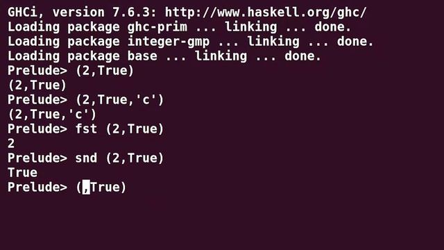 Haskell для начинающих - #20 урок. Тип кортежа смотреть онлайн