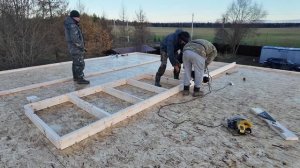 Процесс строительства дома из СИП панелей за 45 минут