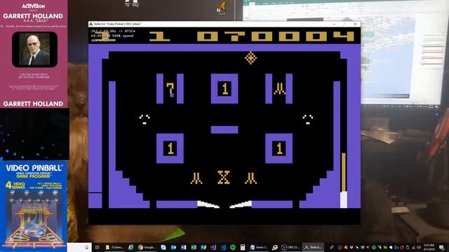 Video Pinball - Atari 2600 EMU - Game 3 A/A - 1,059,109 смотреть онлайн