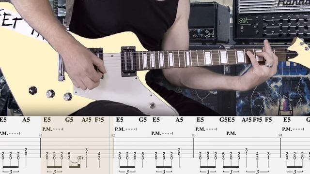 Metallica - For Whom The Bell Tolls - урок игры на электрогитаре с табами