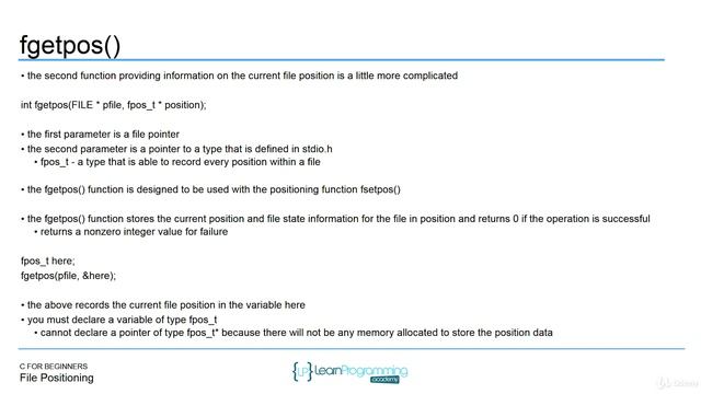 113 Finding your position in a File смотреть онлайн