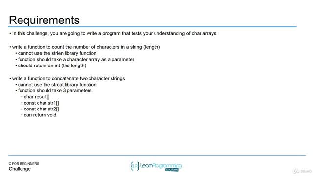 70 Challenge Understanding char arrays смотреть онлайн