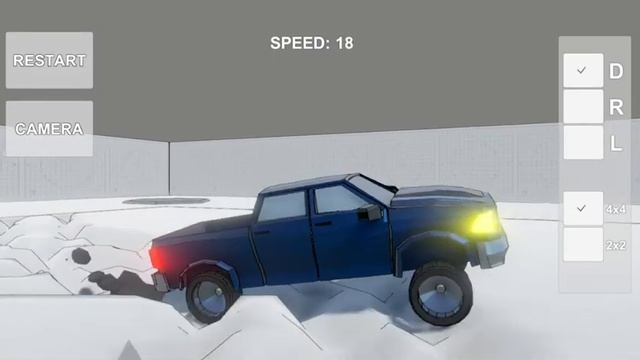 Unity3d + Blender. Off-Road Truck in show. Car off-road system + Car damage system [Preview 1]. смотреть онлайн