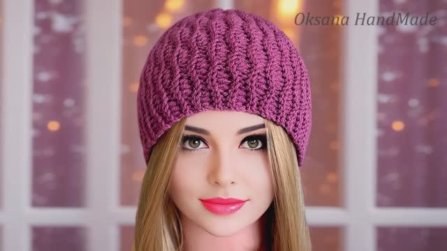 😍ПРЕКРАСНЕЙ этой ШАПКИ крючком я еще не вязала. Crochet hat pattern смотреть онлайн