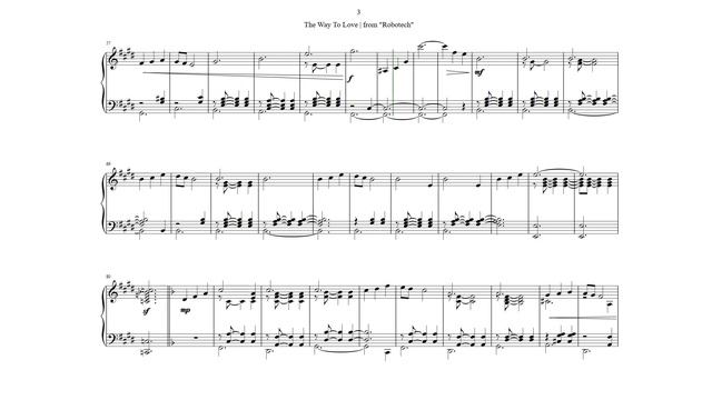 The Way To Love (from _Robotech_) - Sheet Music Transcription смотреть онлайн
