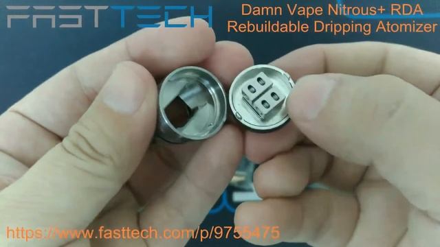 Damn Vape Nitrous+ RDA Rebuildable Dripping Atomizer at FastTech.com смотреть онлайн