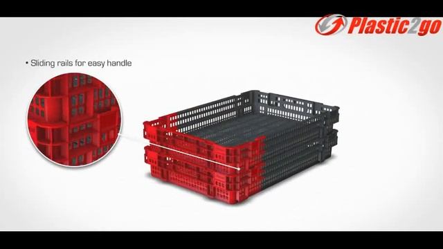 Plastic 2 go Indonesia Vented Picker Stack and Nest Crate смотреть онлайн