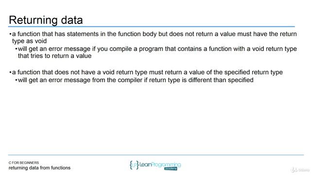 58 Returning data from functions смотреть онлайн