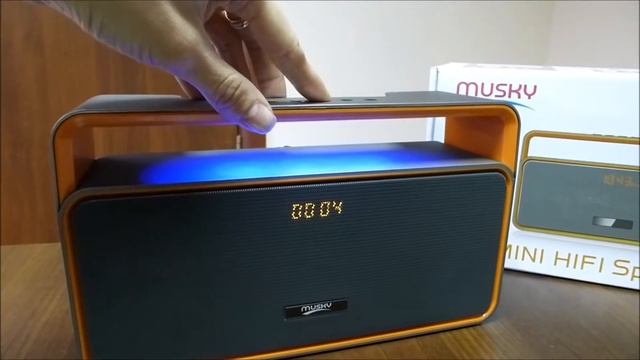 Портативная колонка на аккумуляторе с FM-радио и Bluetooth Musky DY-25 смотреть онлайн