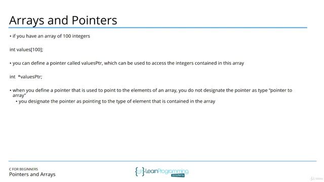 85 Pointers and Arrays смотреть онлайн