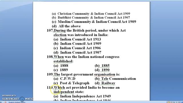 GENERAL KNOWLEDGE MCQ / XI AMU & BHU ADMISSION TEST смотреть онлайн