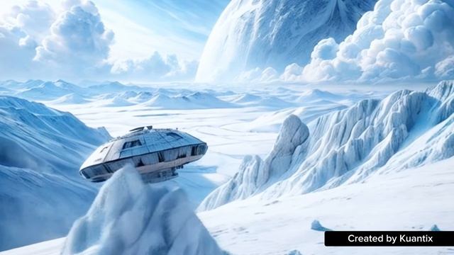 Interstellar Arctic Void - Galactic Synthwave Music ｜ Sci-Fi Space AI Cinematic Video