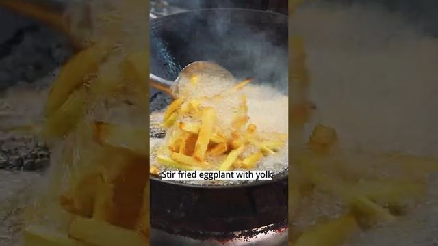 Stir fried eggplant with yolk #cooking #food #recipe #cusine #foryou #fyp #chinesefood #shorts смотреть онлайн