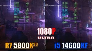 INTEL i5 14600KF vs RYZEN 7 5800X3D || PC GAMES BENCHMARK TEST ||