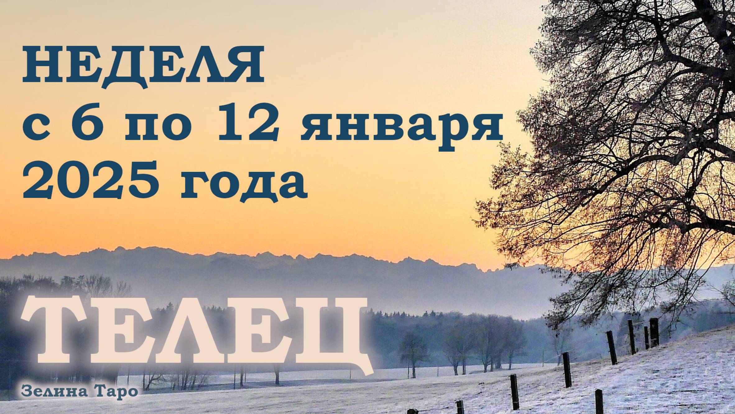 ТЕЛЕЦ | ТАРО прогноз на неделю с 6 по 12 января 2025 года