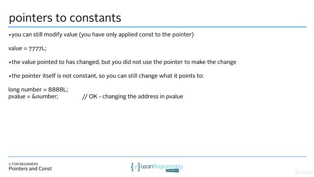 83 Pointers and const смотреть онлайн
