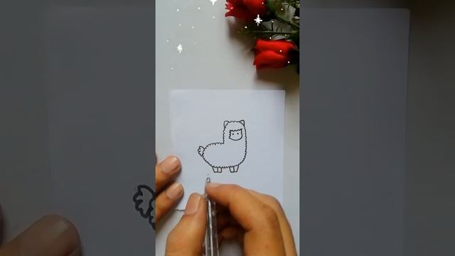 Easy llama drawing #shorts #draw #art #drawing смотреть онлайн