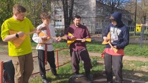 наигрыш «Барыня» на 4 балалайках