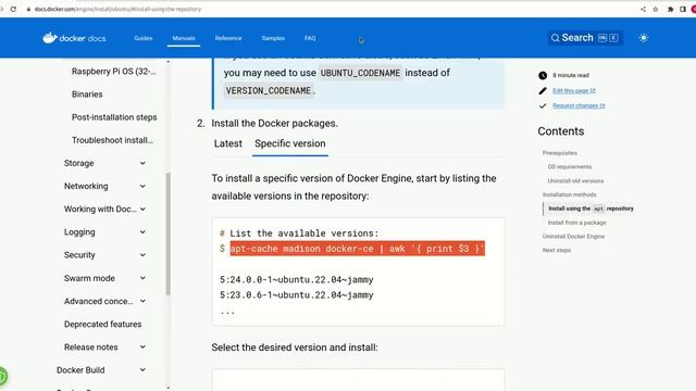 Vid 2 - Installing Docker on Ubuntu 22 04 Using Apt Repository For Specific Version смотреть онлайн