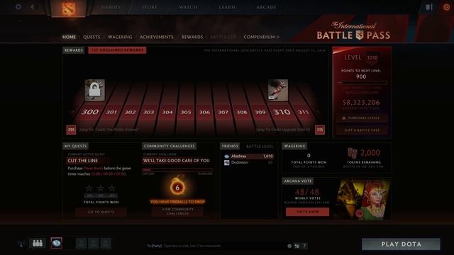 Claiming Rewards Battle Pass 2016 Level 1000 смотреть онлайн