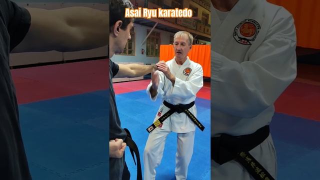 Объяснение техники выполнения блока с помощью накладки ладонью. #karate #каратэ #asairyu смотреть онлайн