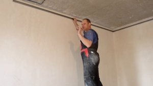 Монтаж одноуровневого  потолка из гипсокартона , часть1