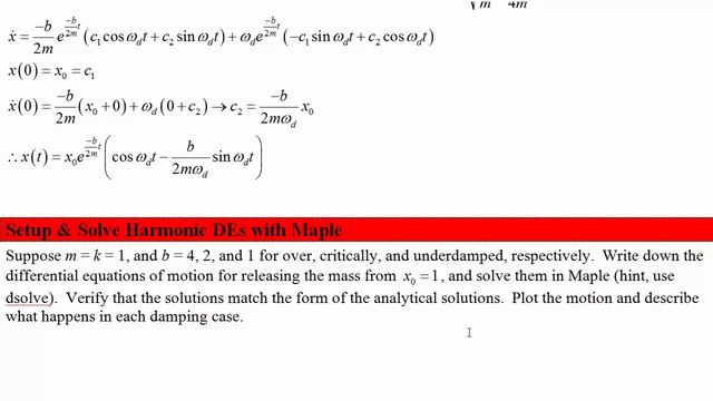 Eng Phys 2P04 2015 Lecture 11: Damped Mass-Spring Systems and Resonance смотреть онлайн