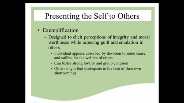 Self presentation strategies