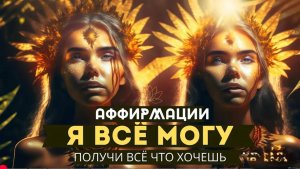 АФФИРМАЦИИ Я ВСЁ МОГУ! РАСШИРЕНИЕ ГРАНИЦ ВОСПРИЯТИЯ И МЫШЛЕНИЯ! ПОЛУЧИ ВСЁ ЧТО ХОЧЕШЬ!