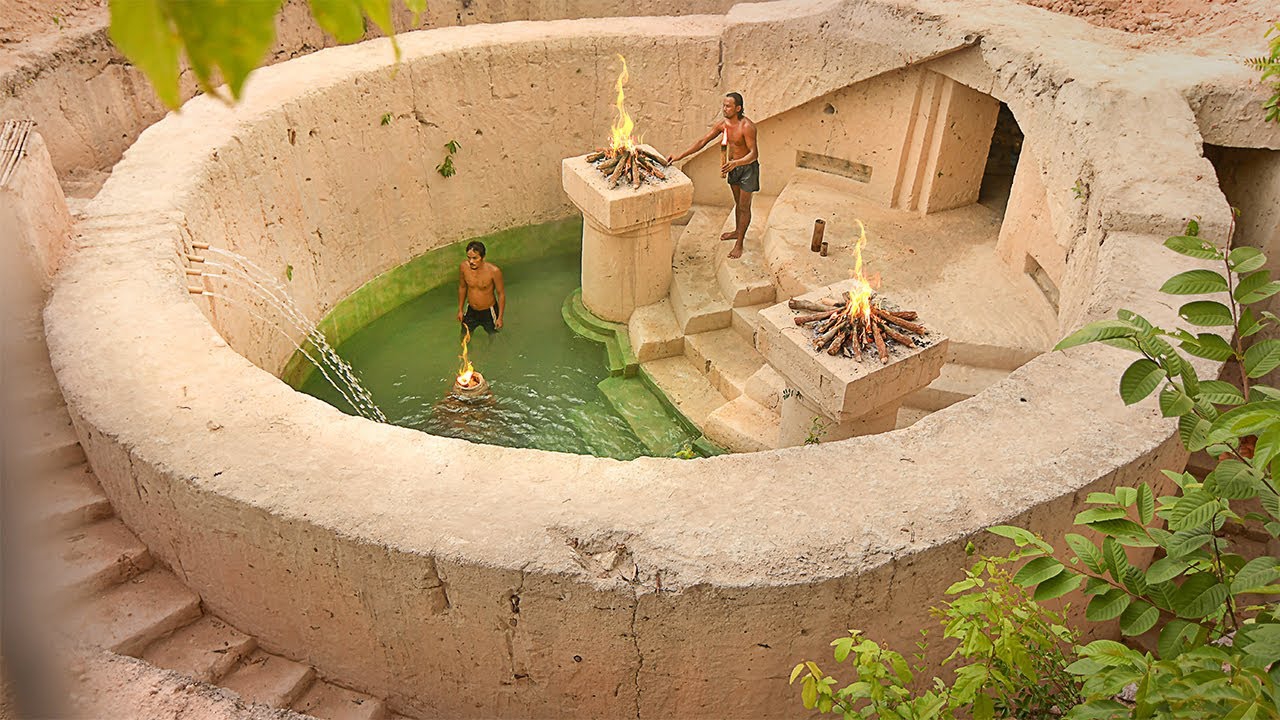 Как построить дом, бассейн и круглый подземный участок за 79 дней.