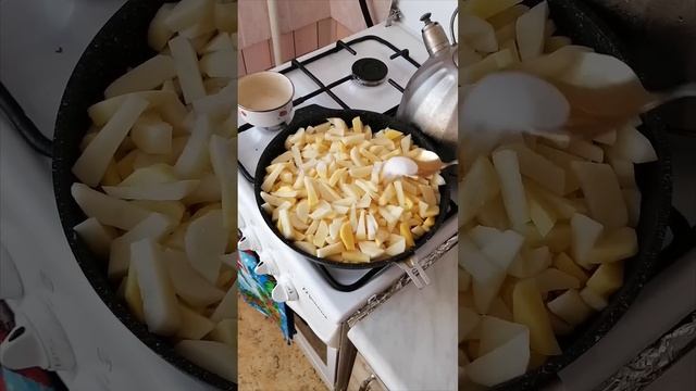 Жаренная картошка с грибами 🍽️ смотреть онлайн