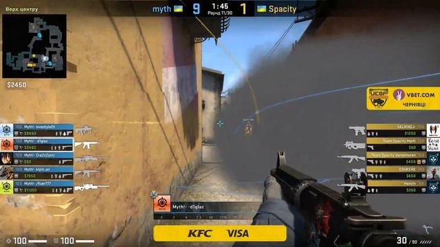 [UA] CHERNIVTSI REGIONAL CS:GO QUALIFIER - myth - Spacity - GRAND-FINAL смотреть онлайн