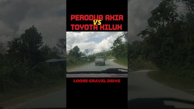 Axia VS Toyota Hilux Single Cab Gravel Road Drive смотреть онлайн